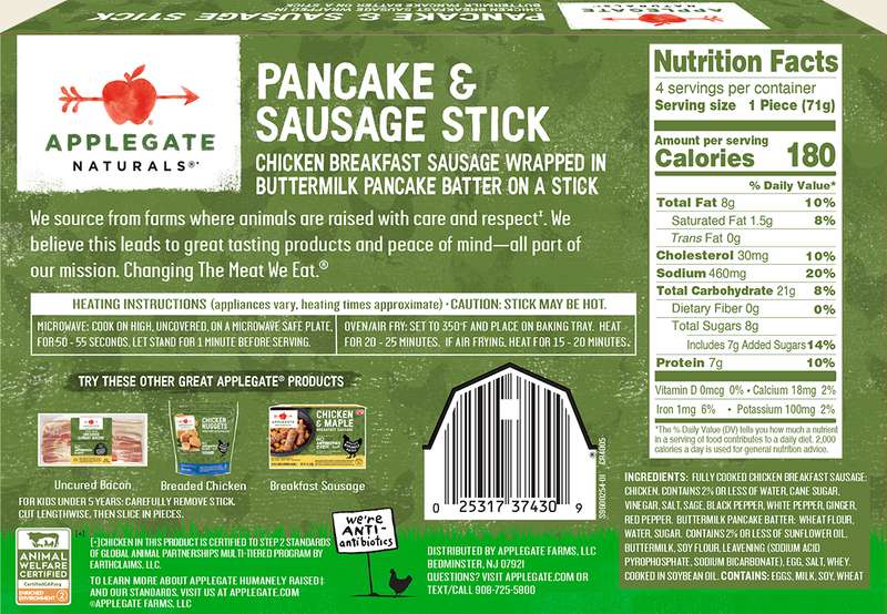 Applegate Pancake & Chicken Sausage Stick, 10 OZ.