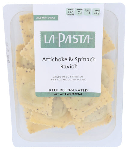 La Pasta Artichoke Spinach Ravioli, 9 oz