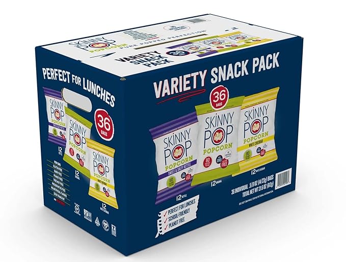 SkinnyPop Popcorn Variety Pack 36 ct, .5 oz