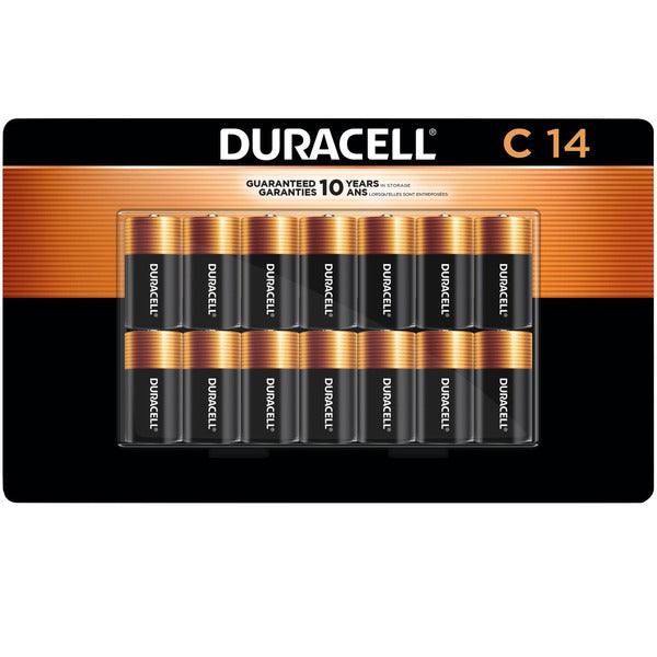 Duracell Coppertop Alkaline C Batteries, 14 ct