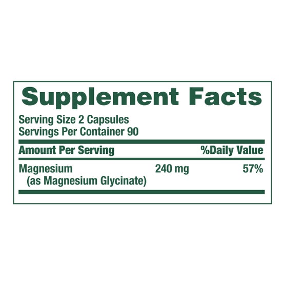 Nature's Bounty Magnesium Glycinate 240 mg, 180 Capsules