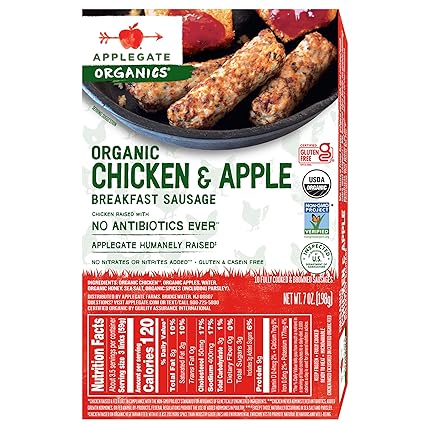 Applegate Organic Chicken & Apple Breakfast Sausage, 7 oz