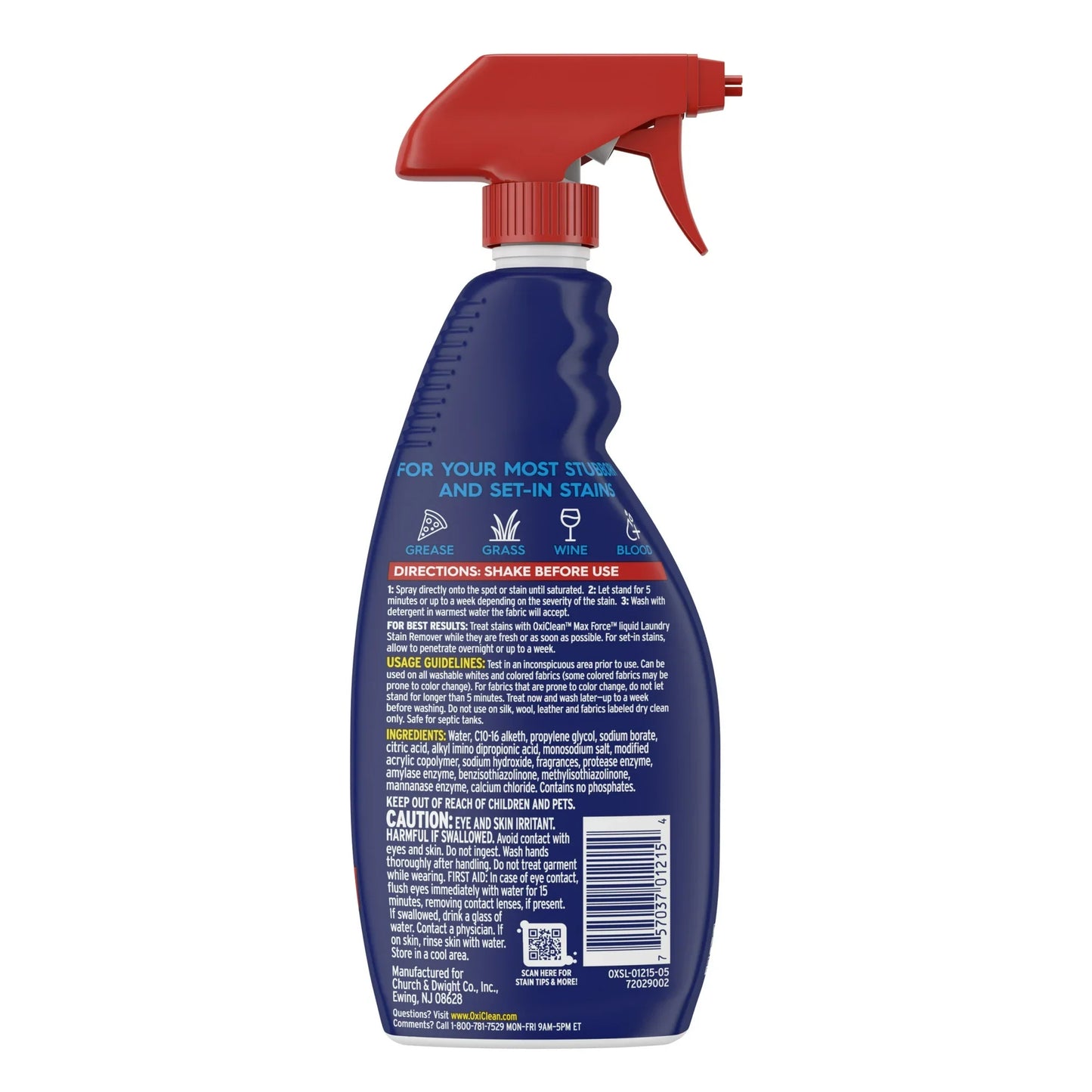 OxiClean MaxForce Laundry Stain Remover Spray, 16 oz