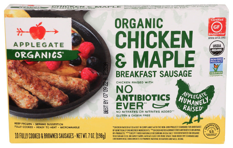 Applegate Organic Chicken & Maple Breakfast Sausage, 7 oz
