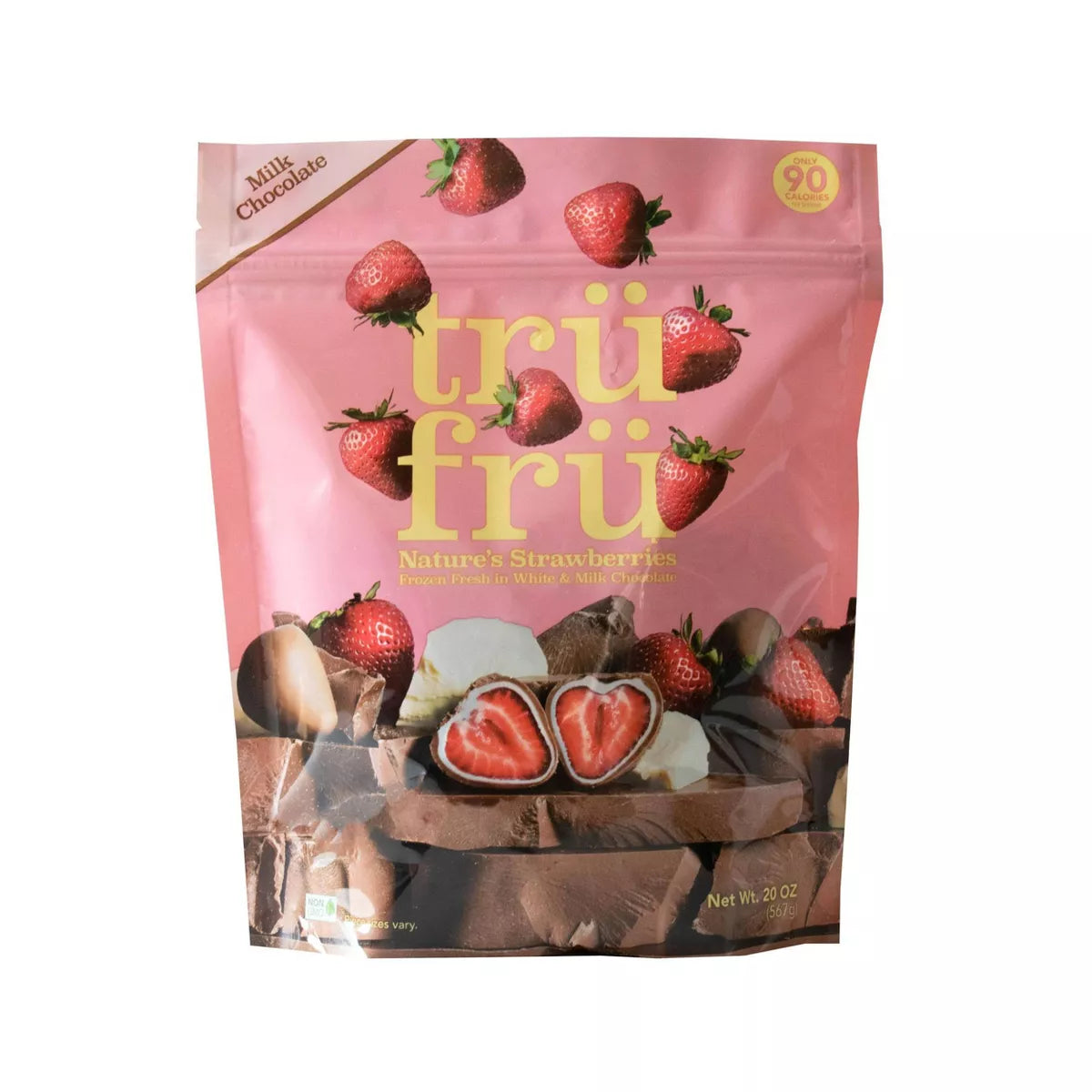 Tru Fru White and Milk Chocolate Frozen Strawberries, 20 oz