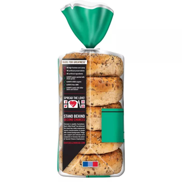 Dave's Killer Bread Epic Everything Organic Bagels, 16.75 oz