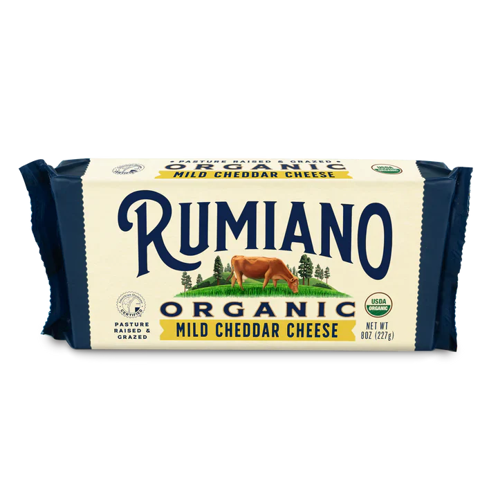 Rumiano Organic Mild Cheddar Cheese Bar, 8 oz