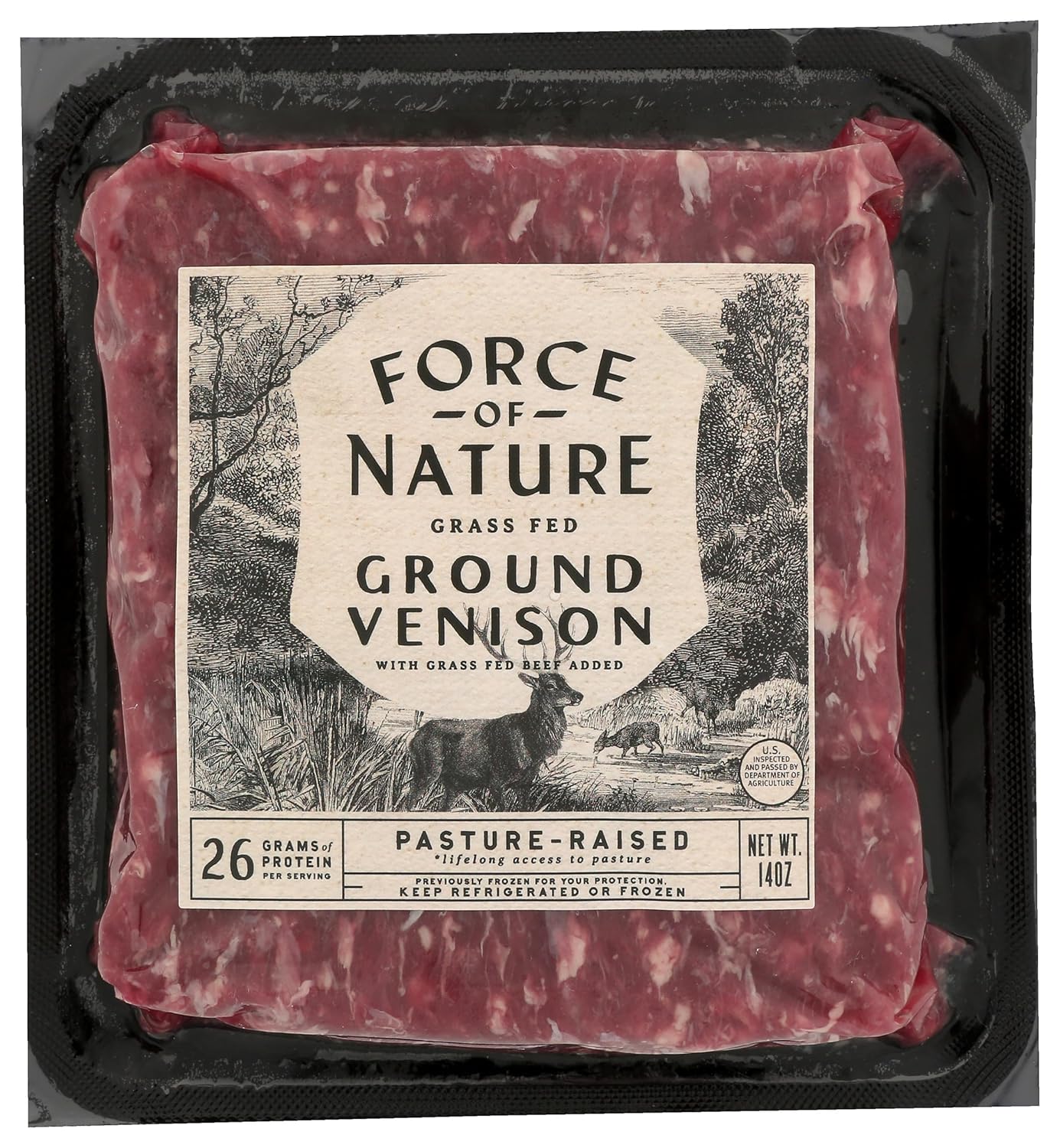 Force of Nature Ancestral Blend Ground Venison, 14 oz