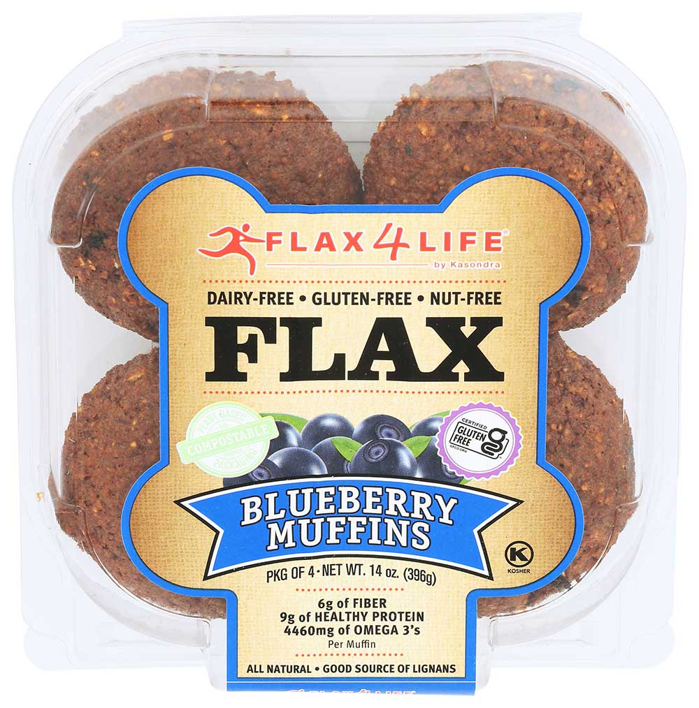 Flax 4 Life Muffins Wild Blueberry, 14 oz