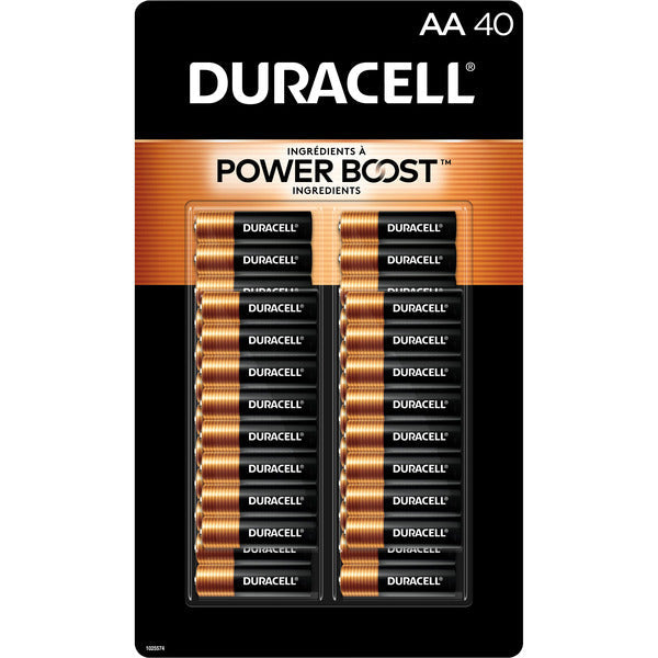 Duracell Power Boost Alkaline Batteries AA 40 ct