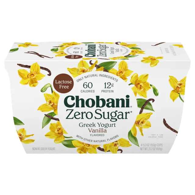 Chobani® Zero Sugar* Yogurt Vanilla, 21.2 oz