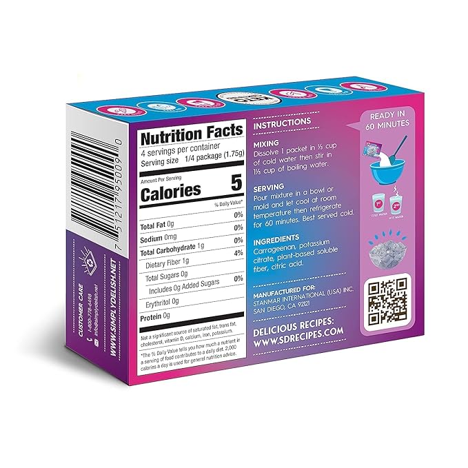 Simply Delish Sugar Free Unflavored Jel Dessert, 0.25 oz
