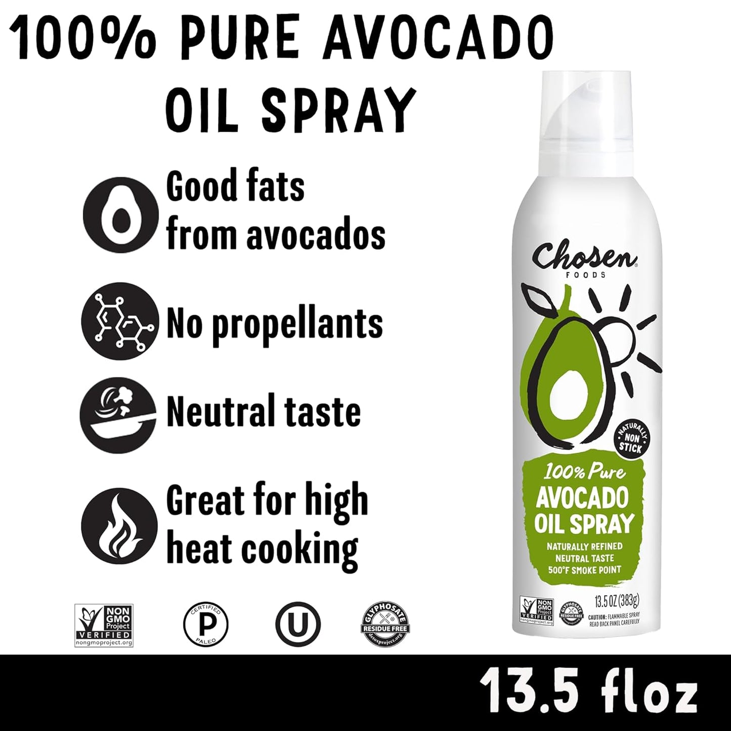 Chosen Foods Avocado Oil Spray, 13.5 oz