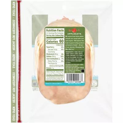 Applegate Sliced Honey & Maple Turkey Breast, 7 oz