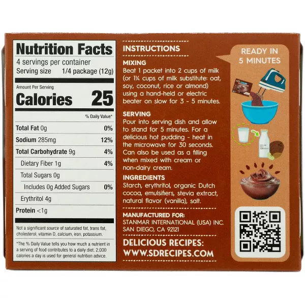 Simply Delish Chocolate Keto Pudding, 1.7 oz