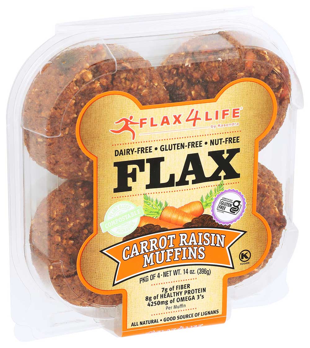 Flax 4 Life Muffins Carot Raisin Muffins, 14 oz