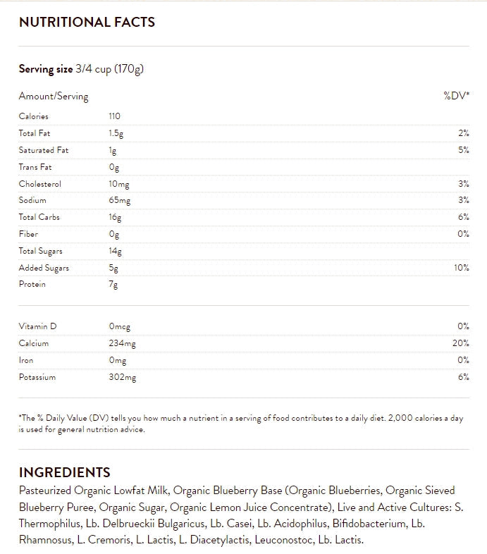 Straus Organic Lowfat Blueberry Kefir, 32 oz