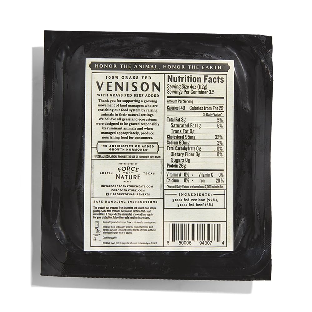 Force of Nature Ancestral Blend Ground Venison, 14 oz