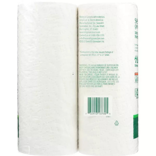 Seventh Generation Paper Towels, 2 Count
