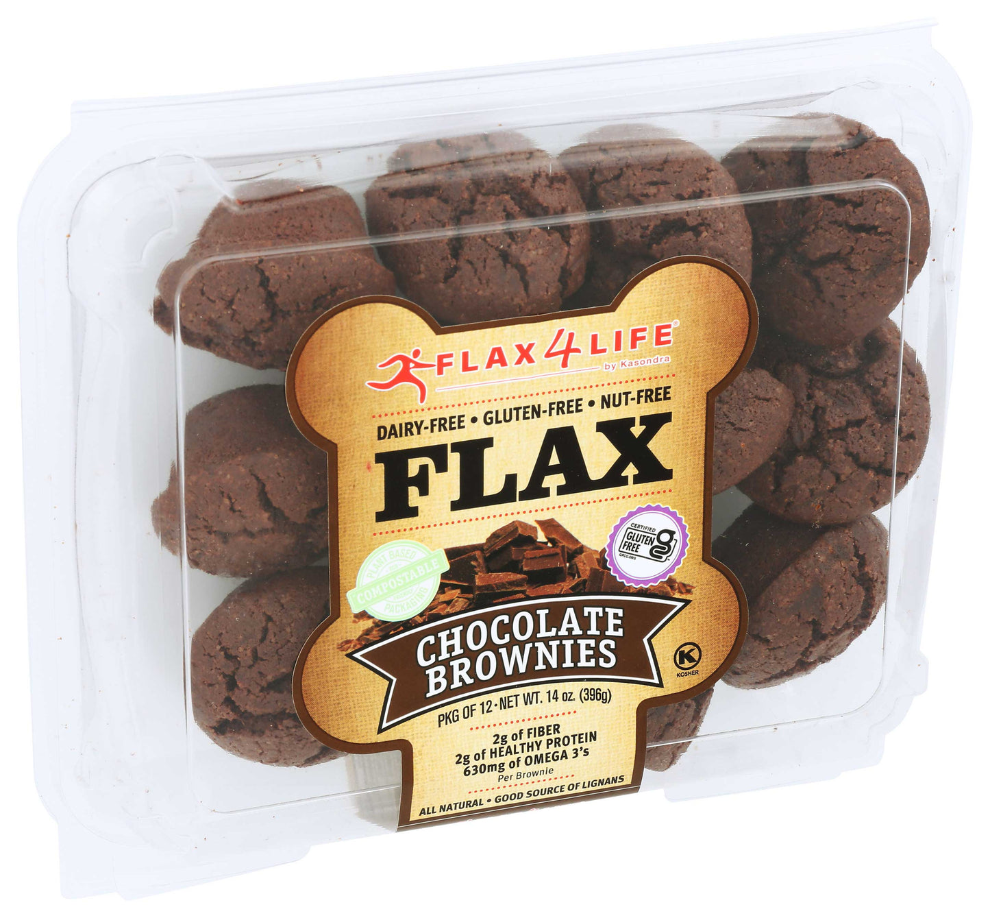 Flax 4 Life Chocolate Brownies, 14 oz