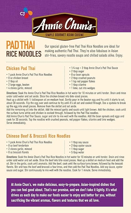 Annie Chuns Pad Thai Rice Noodles, 8 oz
