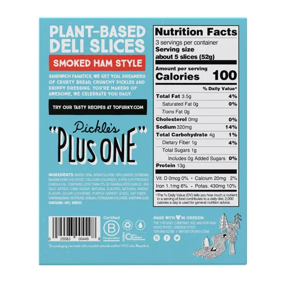 Tofurky Plant-Based Smoked Ham Slices, 5.5 oz