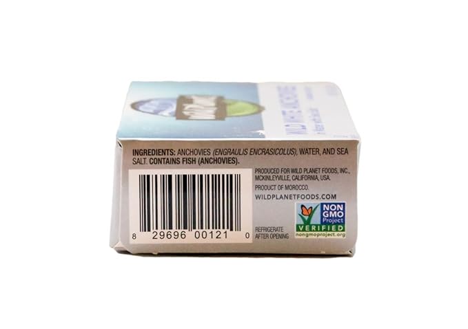 Wild Planet Wild White Anchovies in Water, 4.4 oz