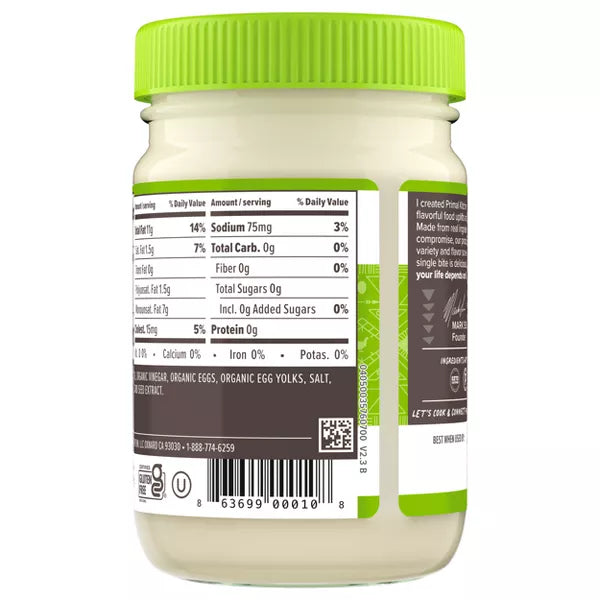 Primal Kitchen Mayo Made w/Avocado Oil, 12 oz