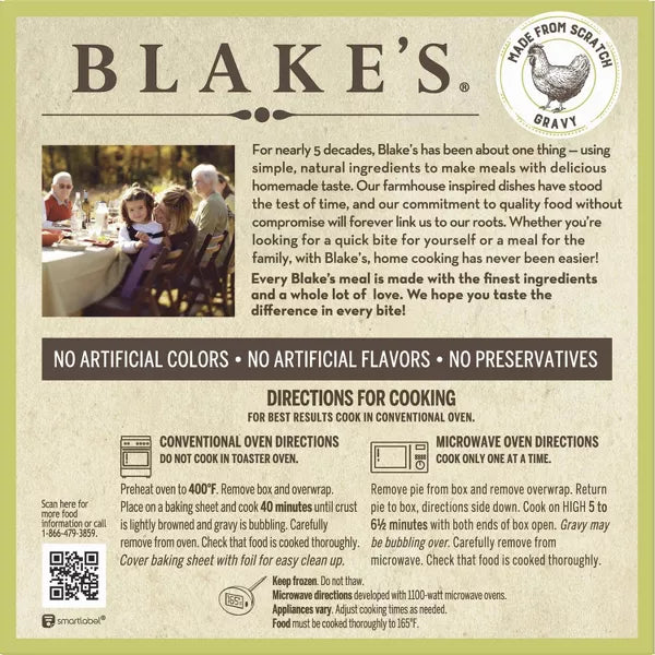Blake's All Natural Chicken Pot Pie, 8 oz