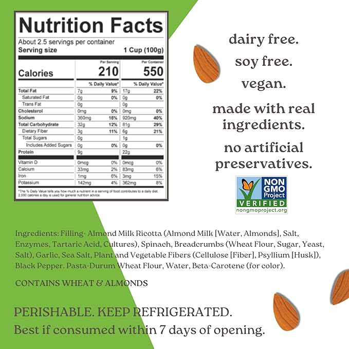 Kite Hill Plant Based Spinach Ravioli, 9 oz