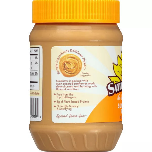 SunButter Natural No Sugar Added Sunflower Butter, 16 oz