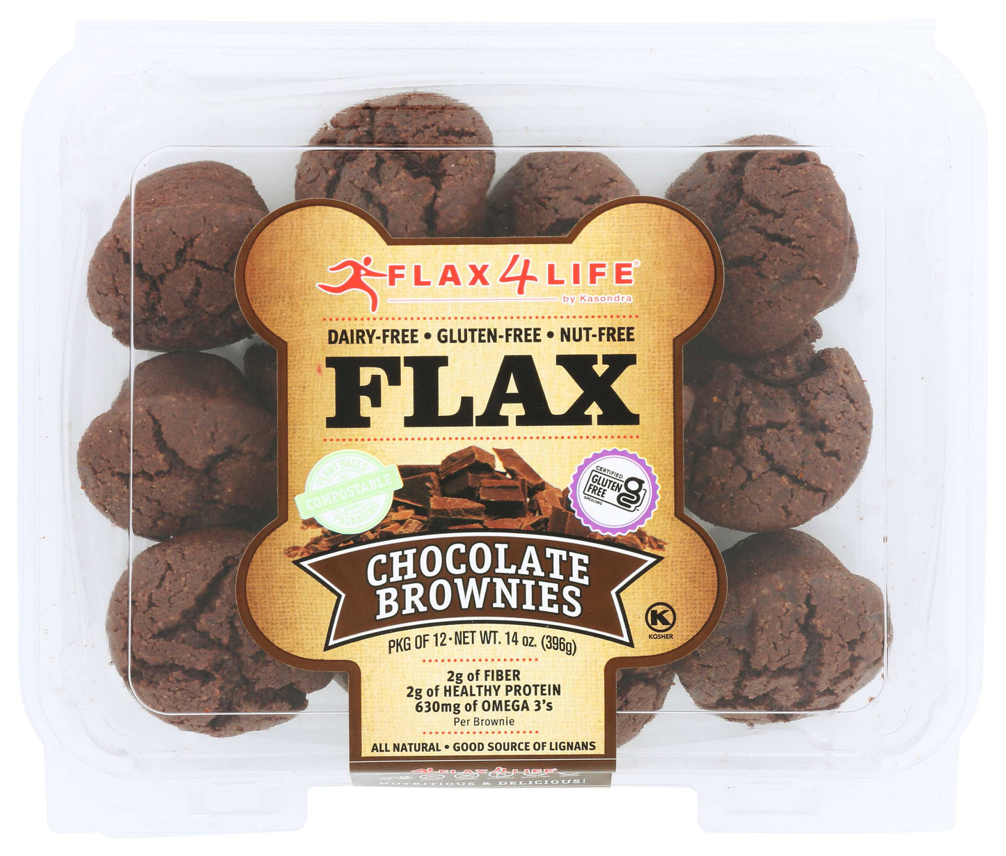 Flax 4 Life Chocolate Brownies, 14 oz
