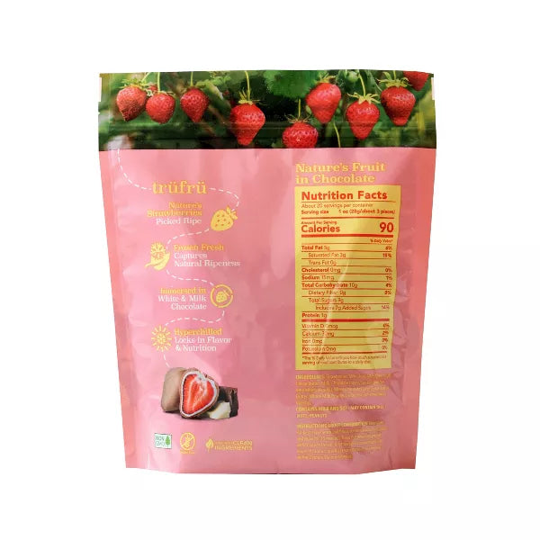 Tru Fru White and Milk Chocolate Frozen Strawberries, 20 oz