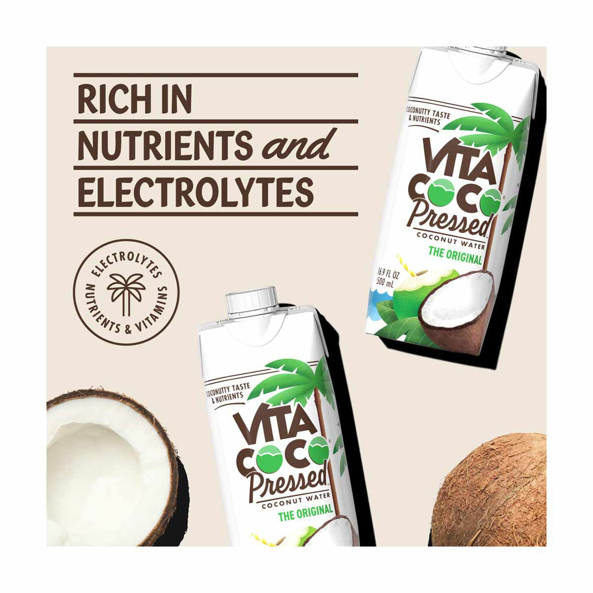 Vita Coco Original Pressed Coconut Water, 16.9 oz