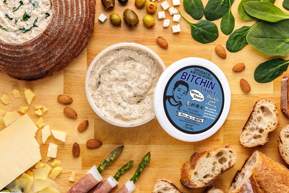 Bitchin Sauce Spinach Artichoke Almond Dip, 7 oz