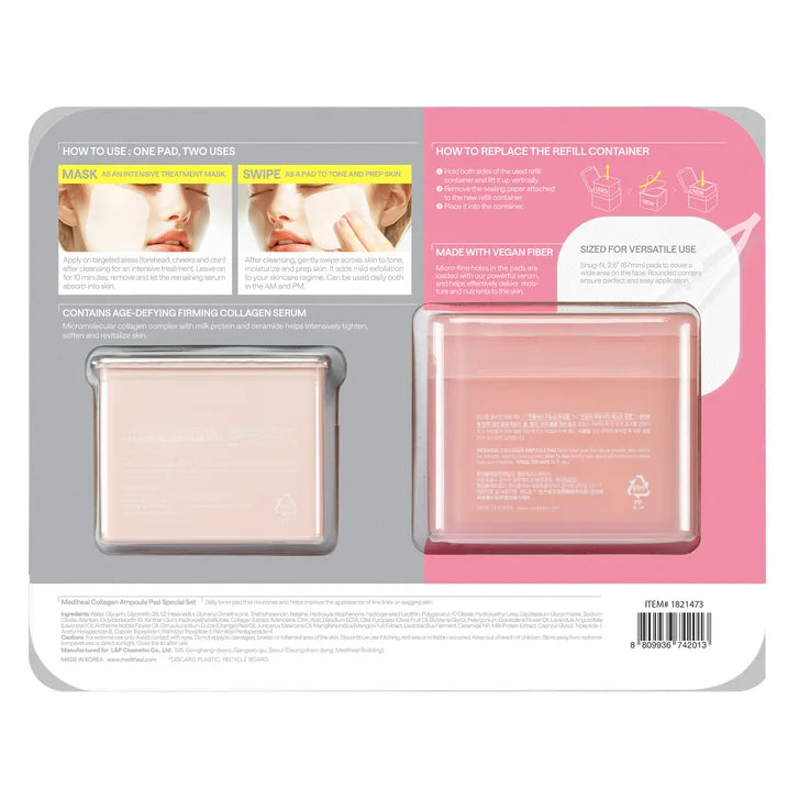 Mediheal Collagen Pad Set 100 Pads & Pad Refill