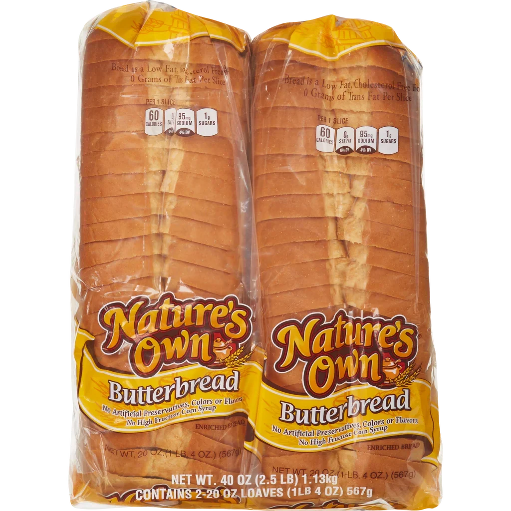 Nature's Own ButterBread Bread, 20 oz, 2 ct