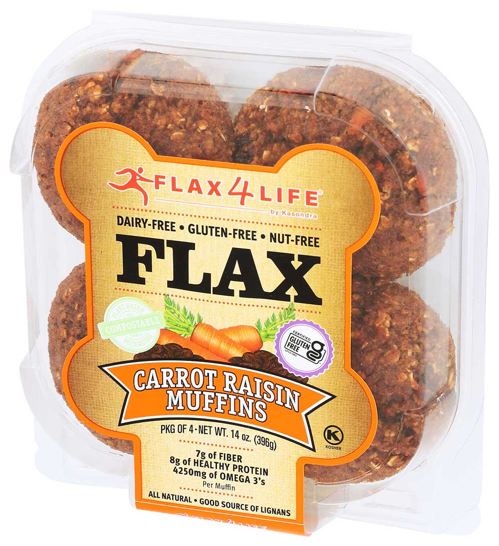 Flax 4 Life Muffins Carot Raisin Muffins, 14 oz