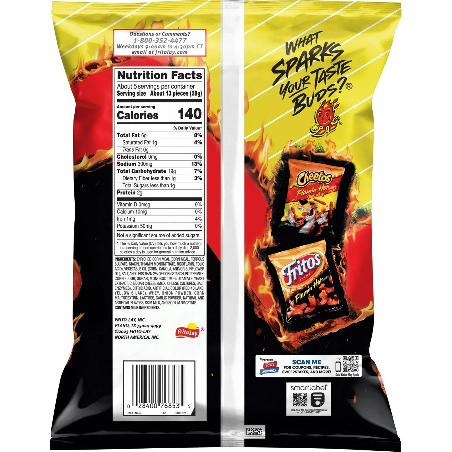 Funyuns Flamin' Hot Onion Flavored Rings, 5.25 oz
