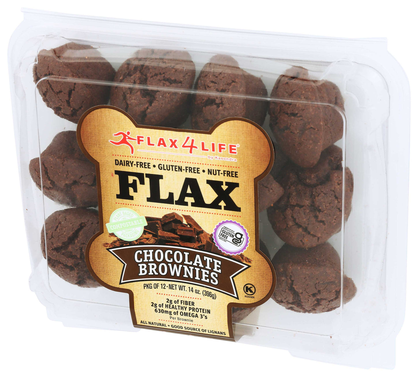Flax 4 Life Chocolate Brownies, 14 oz