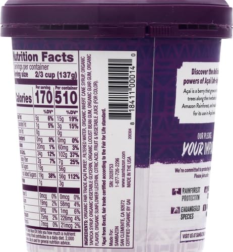 Sambazon Organic Original Açaí Berry Sorbet, 16 oz