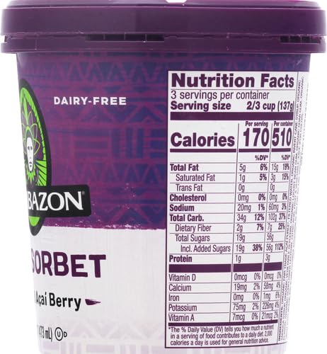 Sambazon Organic Original Açaí Berry Sorbet, 16 oz