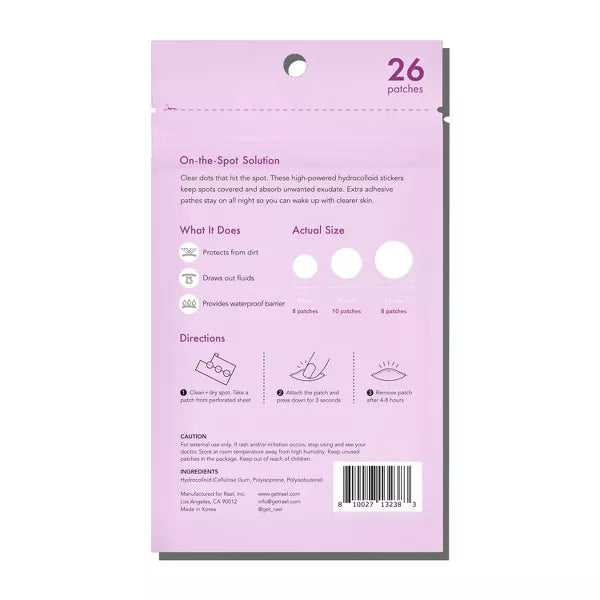 Rael 'Miracle Patch' Overnight Spot Cover, 26 Count