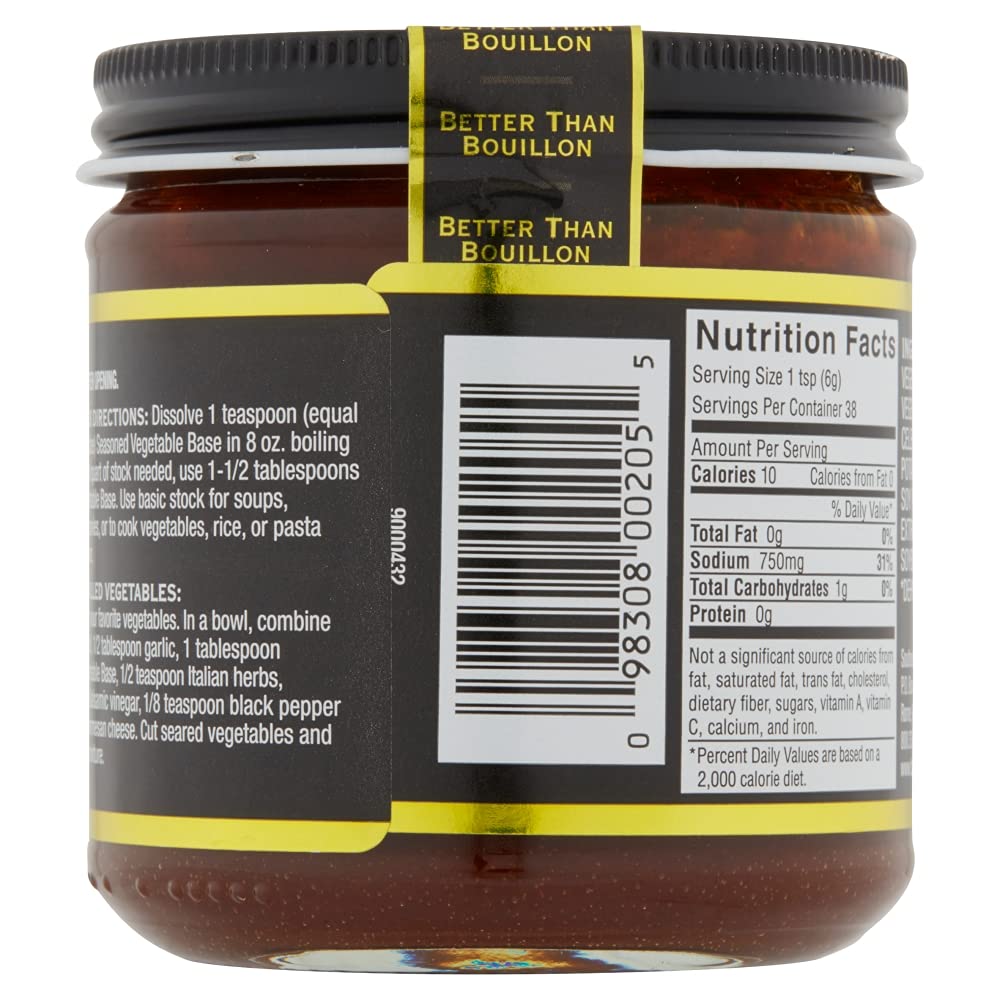Better Than Bouillon Seasoned Vegetable Base, 8 oz