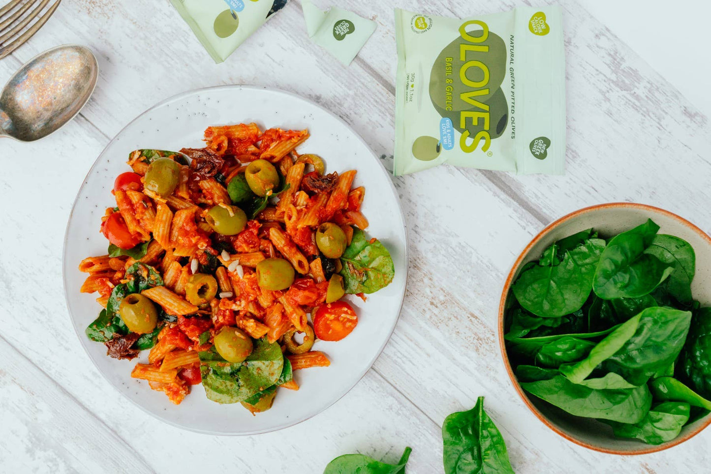 Oloves - Basil & Garlic Pitted Green Olives 1.1oz