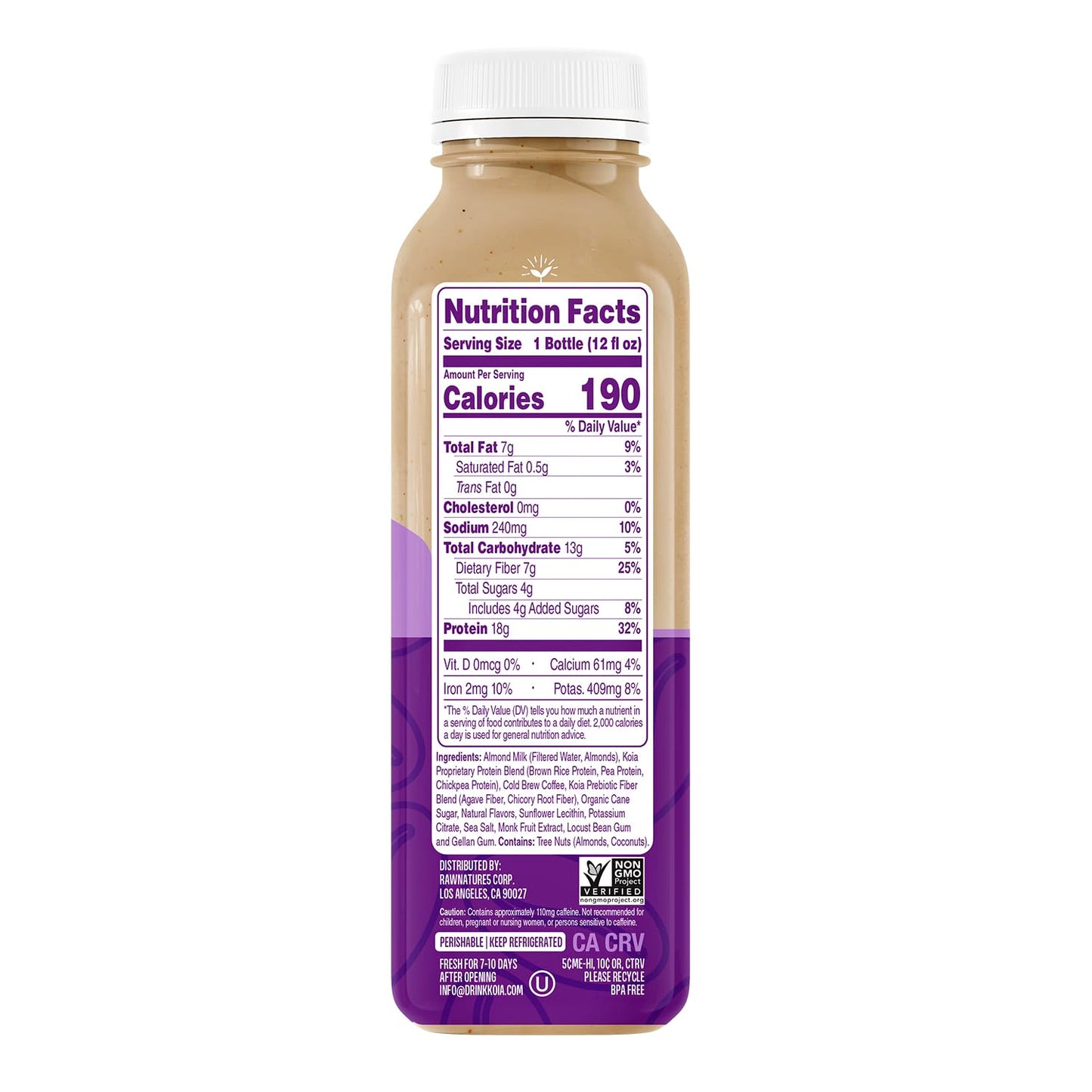 Koia Cold Brew Coffee Protein Shake, 12 oz