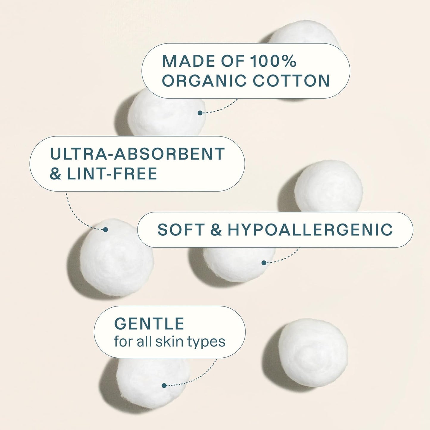 Cliganic Organic Super Jumbo Cotton Balls, 100 Count