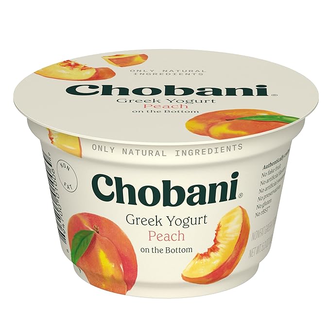 Chobani® Non-Fat Greek Yogurt Peach on the Bottom, 5.3 oz