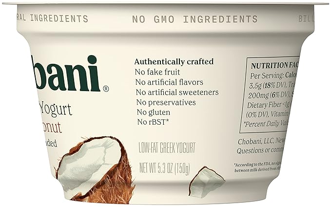 Chobani® Low-Fat Greek Yogurt Coconut Blended, 5.3 oz