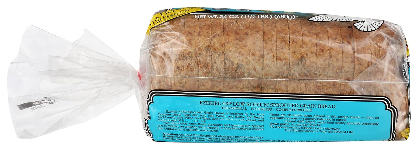 Food For Life Organic Ezekiel 4:9 Sprouted Bread, Low Sodium, 24 oz